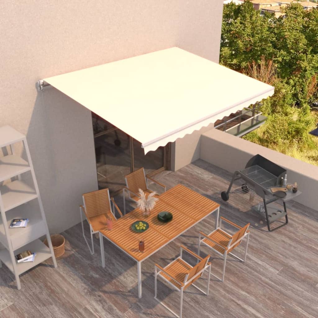 Vidaxl Luifel estende manualmente la crema da 400x350 cm