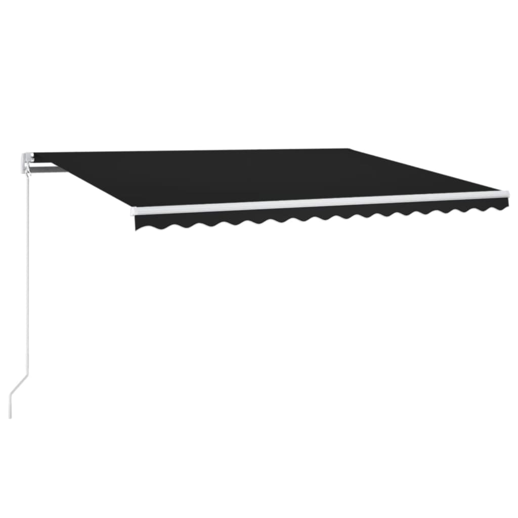 Vidaxl Luifel estendibile manualmente con colore antracite a LED 400x350 cm