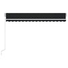 Vidaxl Luifel estendibile manualmente con colore antracite a LED 400x350 cm
