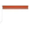 Vidaxl Luifel se puede extender manualmente con LED 400x350 cm de naranja y marrón