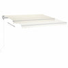 VidaXL Luifel automatisch met LED en windsensor 400x350 cm crèmekleur