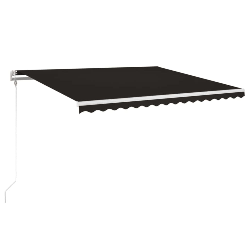 Vidaxl Luifel automatico con LED e sensore del vento 400x350 cm Antracite