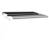 Vidaxl Luifel automatico con LED e sensore del vento 400x350 cm Antracite