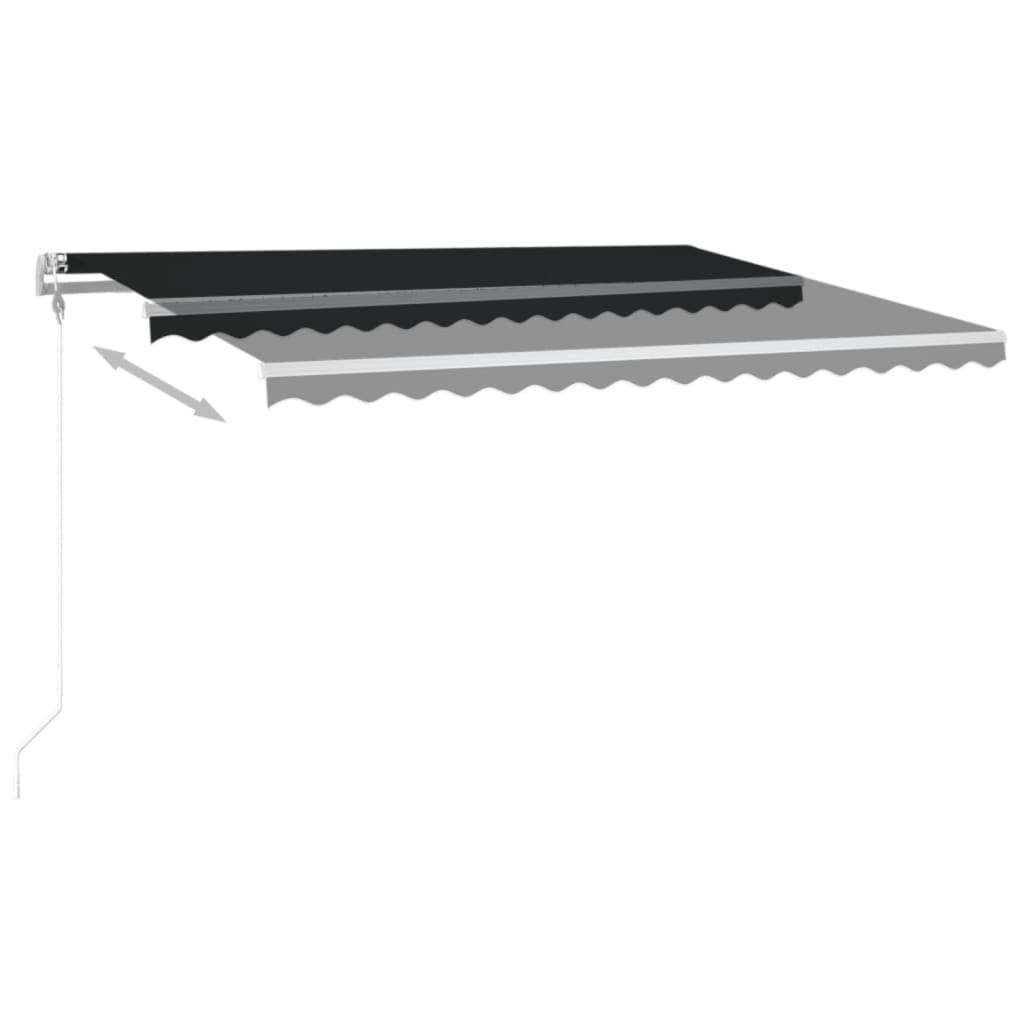 Vidaxl Luifel automatico con LED e sensore del vento 400x350 cm Antracite