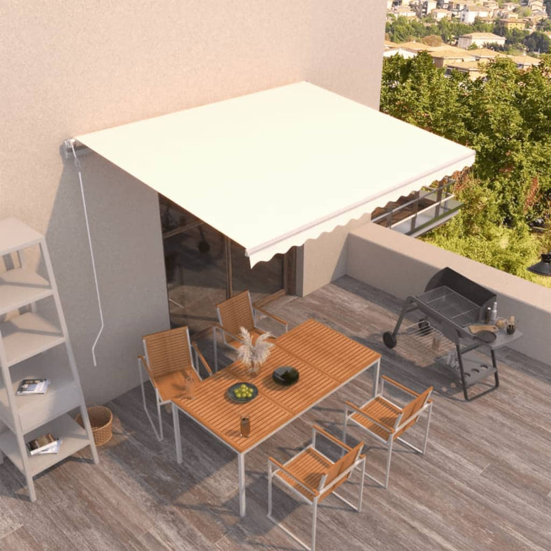 Vidaxl Luifel extiende automáticamente 450x350 cm de crema