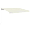 VidaXL Luifel automatisch met LED en windsensor 450x350 cm crèmekleur