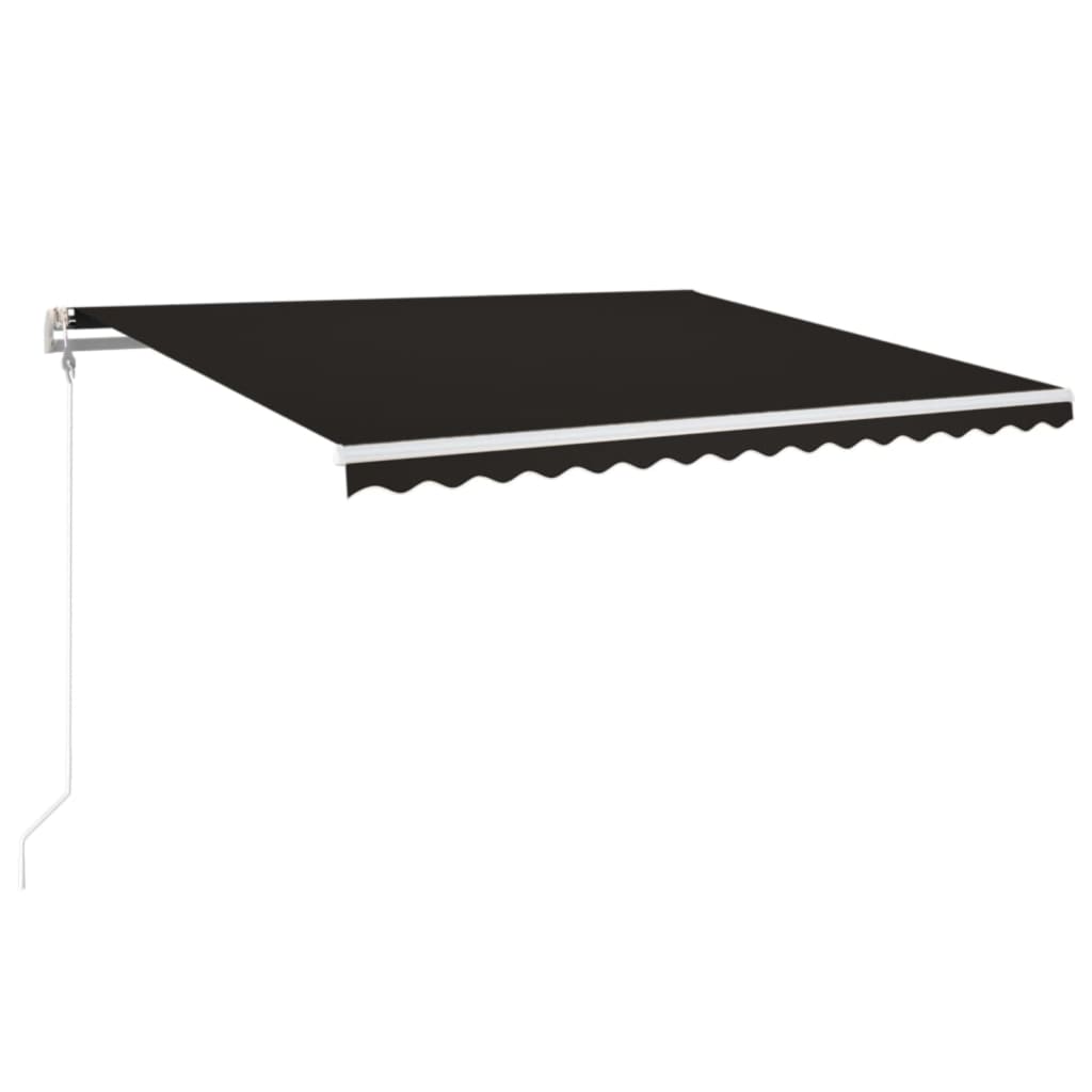 Vidaxl Luifel automatico con LED e sensore del vento 450x350 cm Antracite