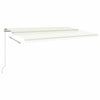 Vidaxl Luifel estendibile manualmente con crema LED 500x350 cm