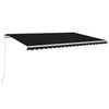 Vidaxl Luifel estendibile manualmente con colore antracite LED 500x350 cm