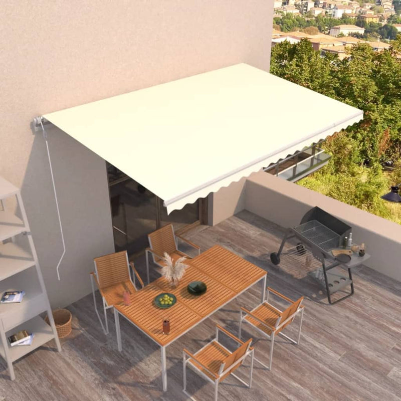 Vidaxl Luifel estende automaticamente la crema da 500x350 cm