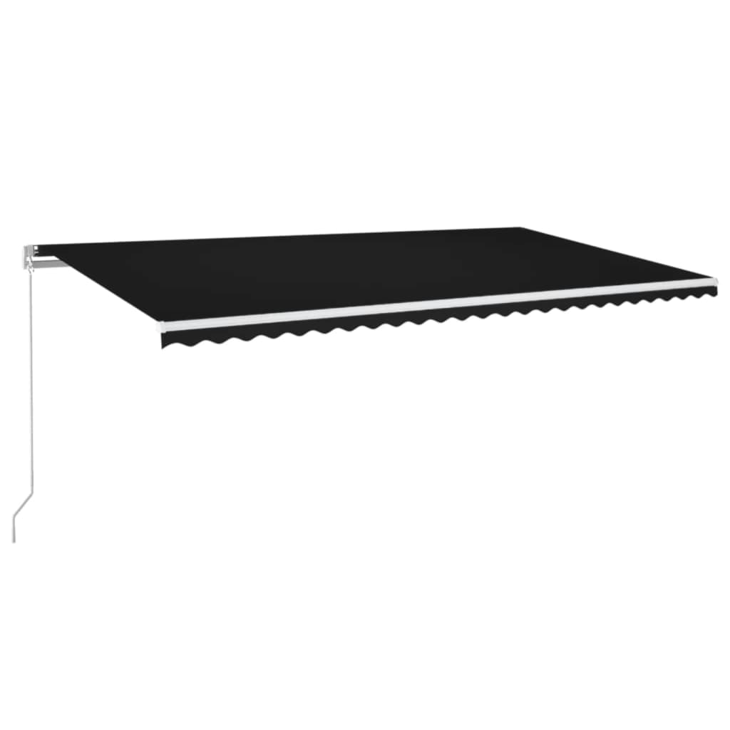 Vidaxl Luifel se puede extender manualmente con color antracita LED 600x350 cm