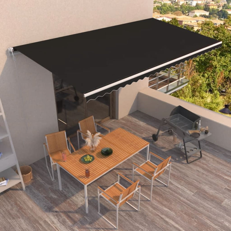 Vidaxl Luifel Automatico estendibile 600x350 cm antracite