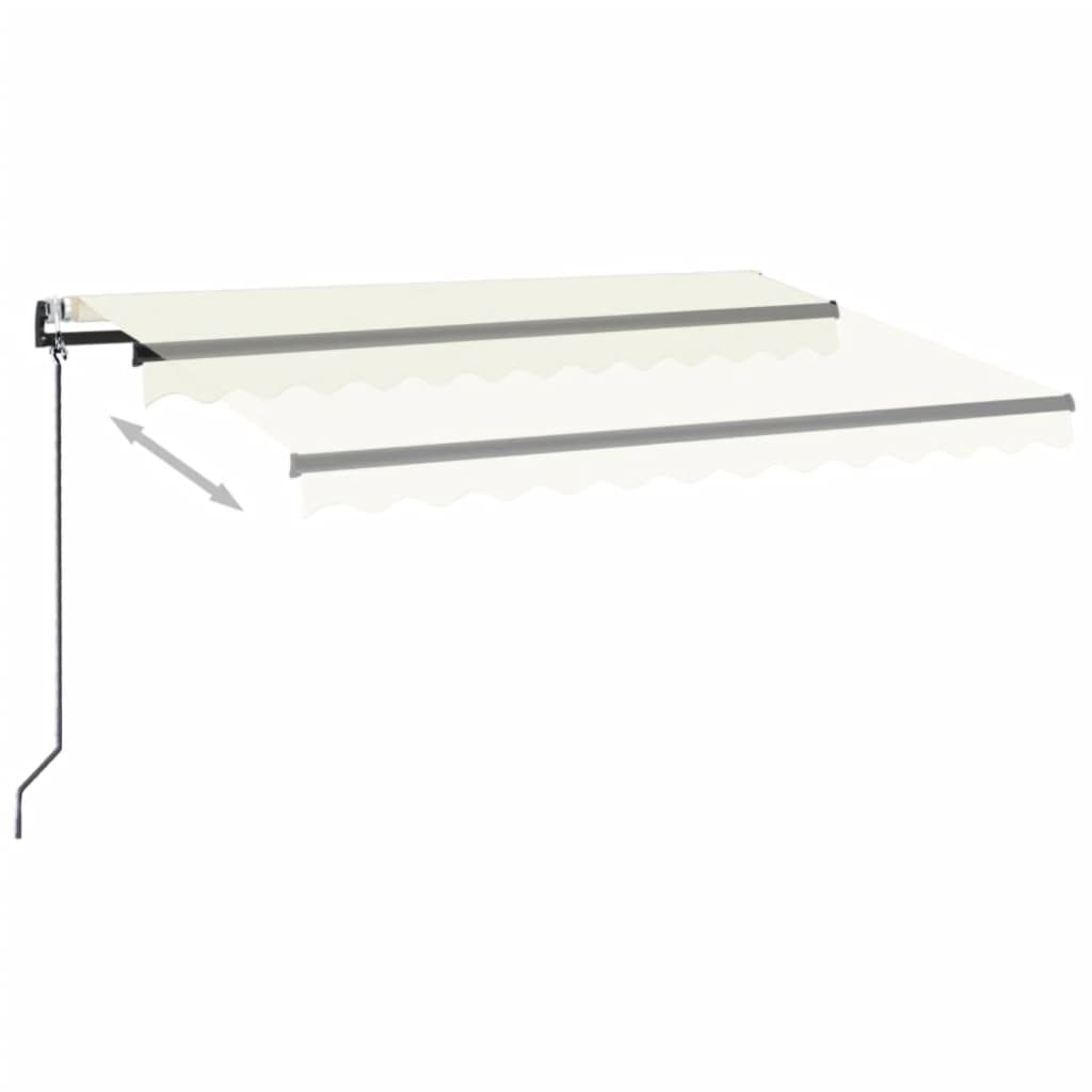 Toldo vidaxx extensible automáticamente 350x250 cm color crema