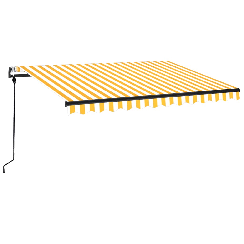Tenda Vidaxx estensibile automaticamente 350x250 cm gialla e bianca