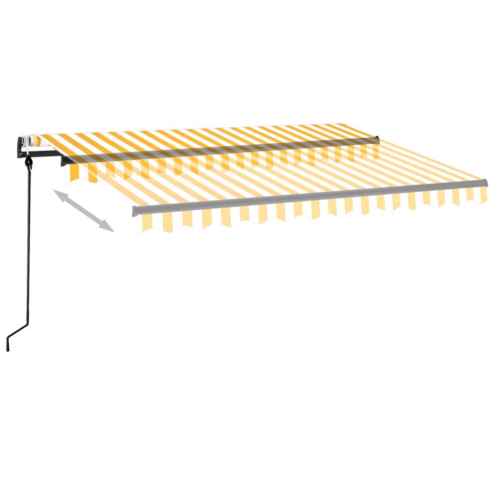 Tenda Vidaxx estensibile automaticamente 350x250 cm gialla e bianca