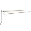 Vidaxl Luifel estendibile manualmente con crema LED 500x300 cm