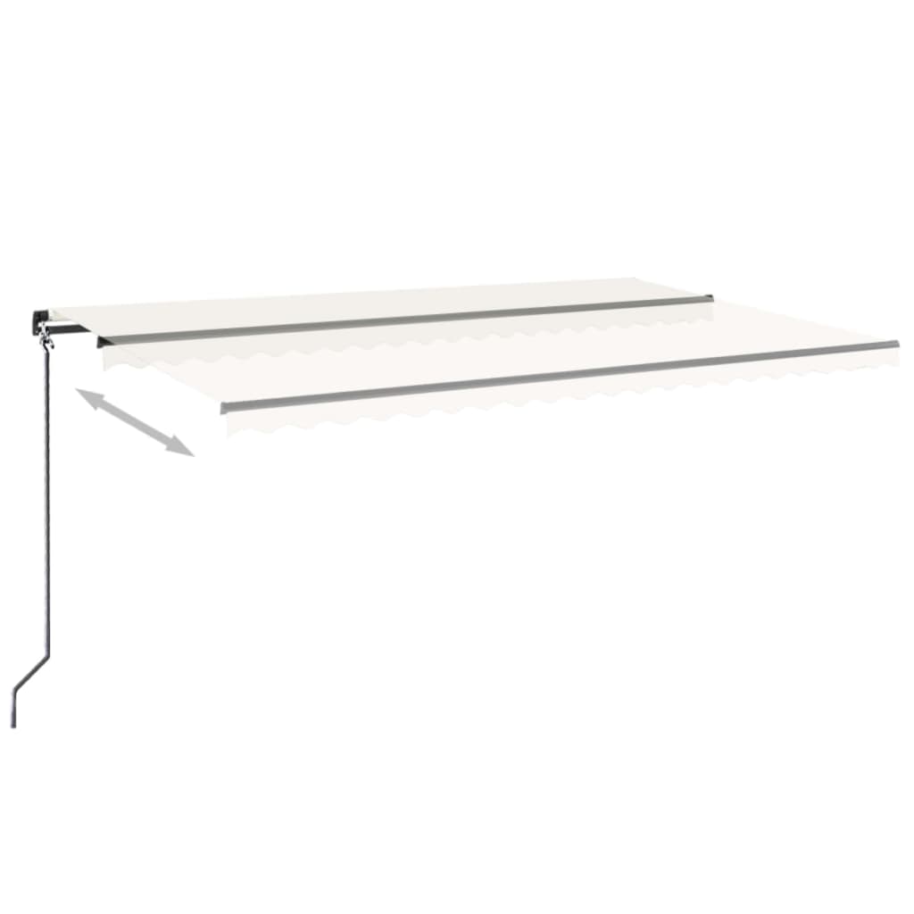 Vidaxl Luifel estendibile manualmente con crema LED 500x300 cm