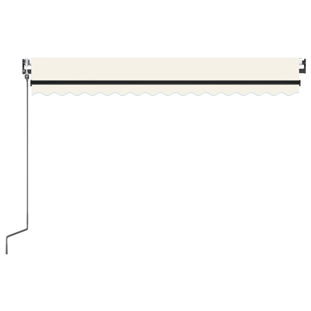 Vidaxl Luifel Automático con Color de crema LED y Sensor de viento de 400x350 cm