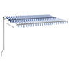 VidaXL Luifel handmatig uittrekbaar 450x350 cm blauw en wit