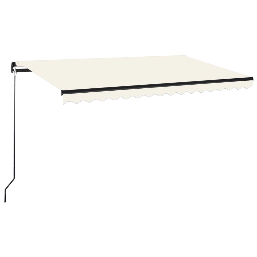 Vidaxl Luifel se extiende manualmente 450x350 cm de crema