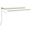 Vidaxl Luifel se extiende manualmente 450x350 cm de crema