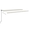 Vidaxl Luifel estendibile manualmente con crema LED 500x350 cm