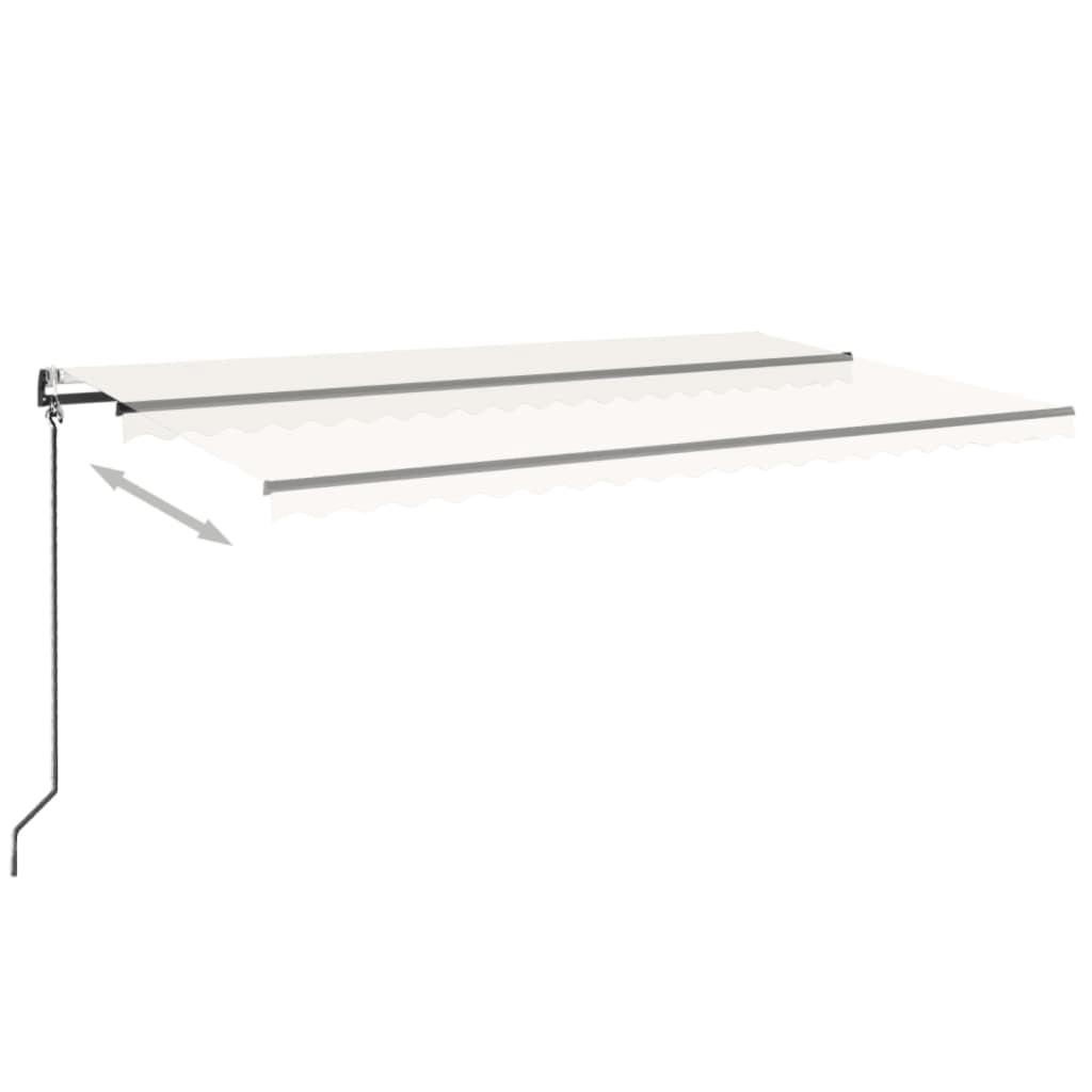 Vidaxl Luifel se extiende automáticamente 500x350 cm de crema