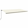 Vidaxl Luifel se extiende manualmente 600x350 cm de crema