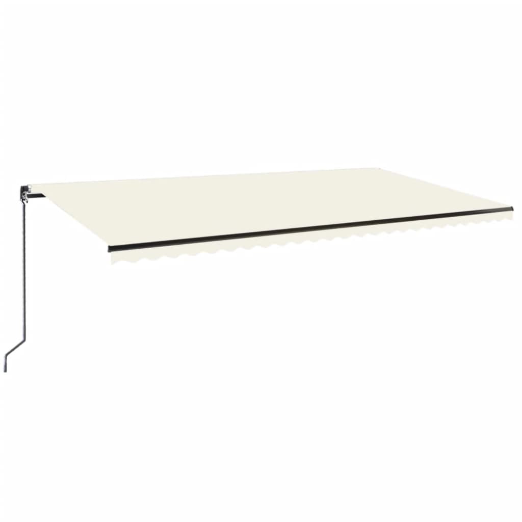 Vidaxl Luifel se extiende manualmente 600x350 cm de crema
