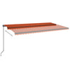 Vidaxl Luifel se extiende manualmente 600x350 cm de naranja y marrón