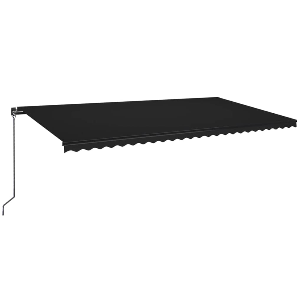 Vidaxl Luifel estendibile manualmente con il colore antracite LED 600x350 cm