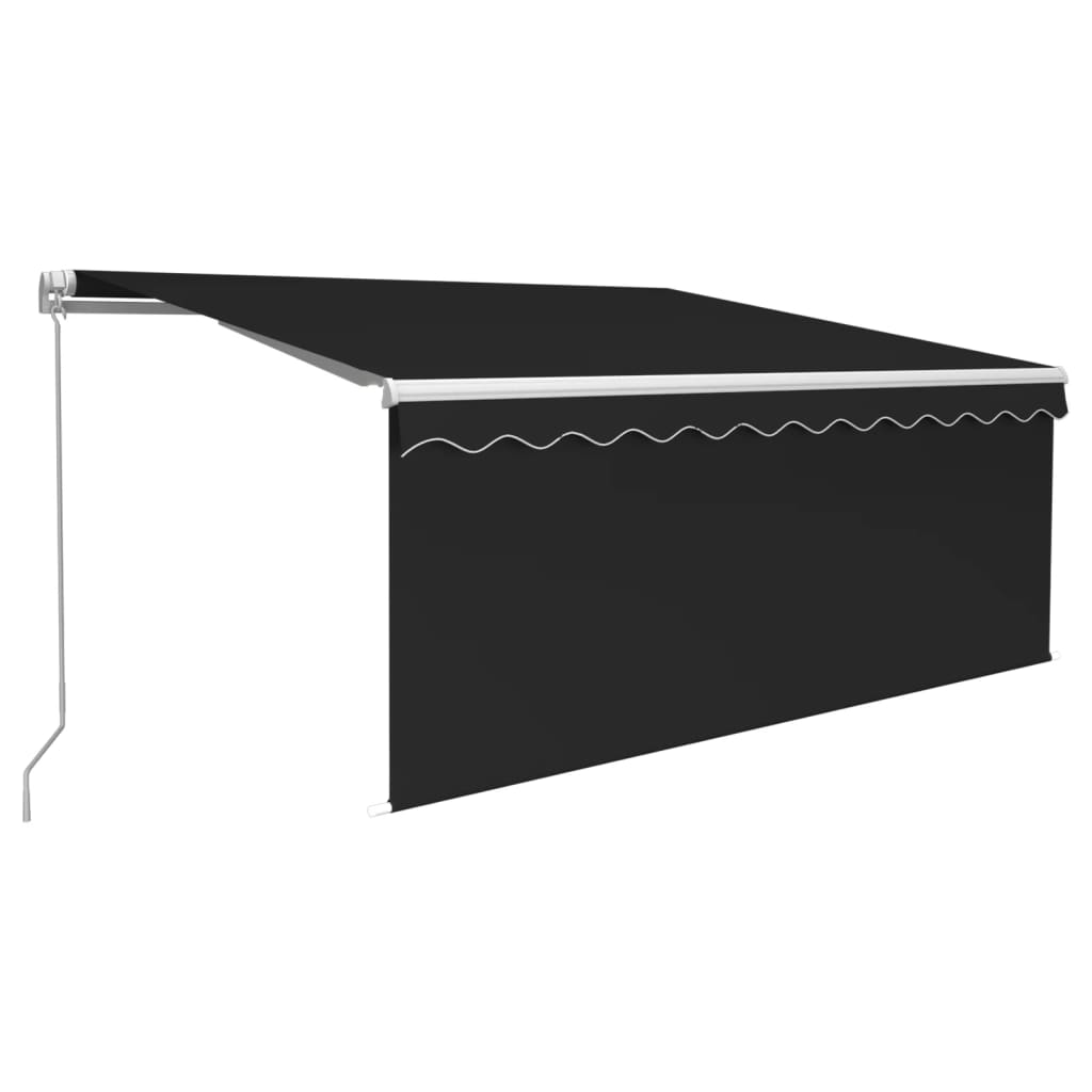 Toldo vidaxx extensible manualmente con estor enrollable 3x2,5 m antracita