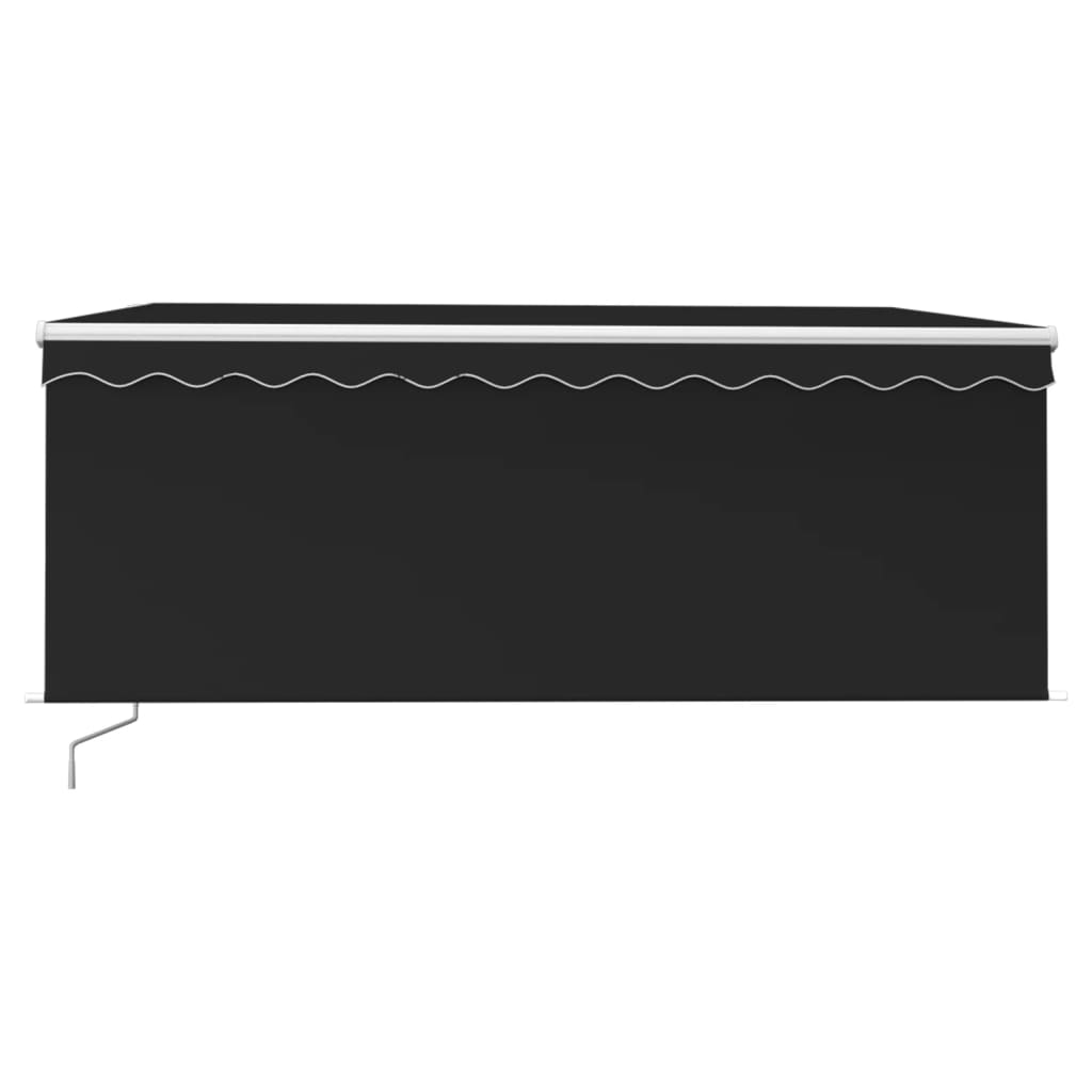 Toldo vidaxx extensible manualmente con estor enrollable 3x2,5 m antracita