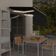 Toldo vidaxx estor enrollable extensible manualmente LED 3x2,5 m antracita