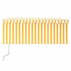 Toldo vidaxx extensible automáticamente con estor enrollable 3x2,5 m amarillo blanco