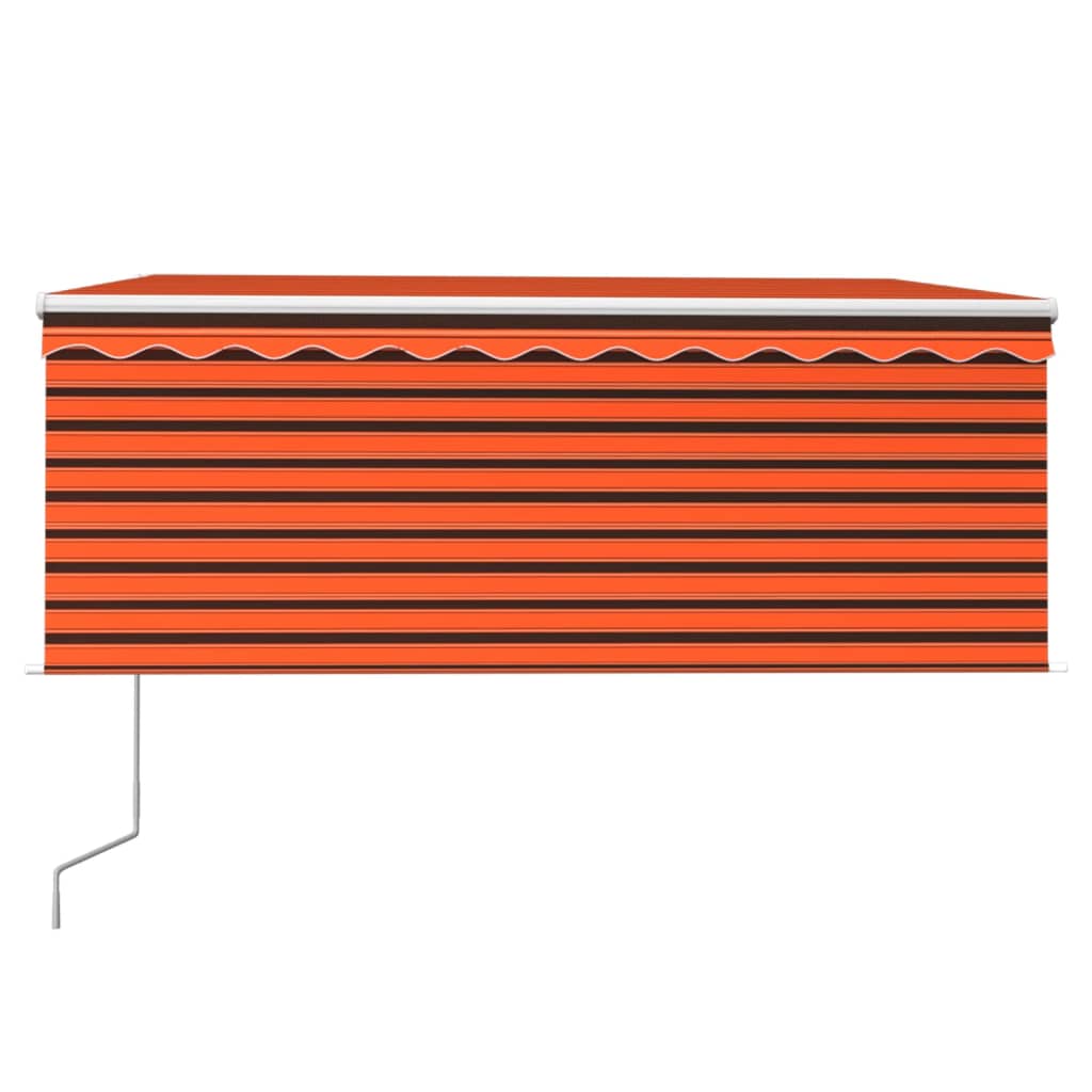 Toldo Vidaxx extensible automáticamente con estor enrollable 3x2,5 m naranja