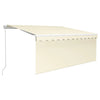 Toldo vidaxx extensible manualmente con estor enrollable 3,5x2,5 m crema