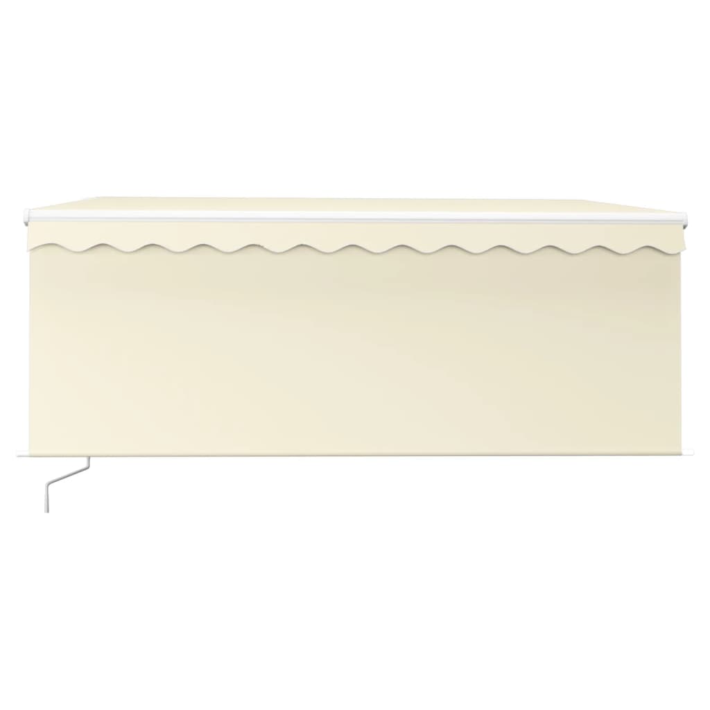 Toldo vidaxx extensible manualmente con estor enrollable 3,5x2,5 m crema