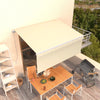 Toldo vidaxx extensible manualmente con estor enrollable 3,5x2,5 m crema