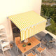 Vidaxl Luifel se puede extender manualmente con ciego de rodillo 3.5x2.5 m blanco amarillo