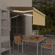 Vidaxl Luifel Manualmente Roller Roller Blind LED 3.5x2.5 m blanco amarillo