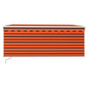 Vidaxx toldo cortina extensible manualmente LED 3,5x2,5 m naranja marrón