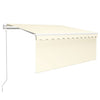 Toldo vidaxx estor enrollable extensible automáticamente 3,5x2,5 m color crema