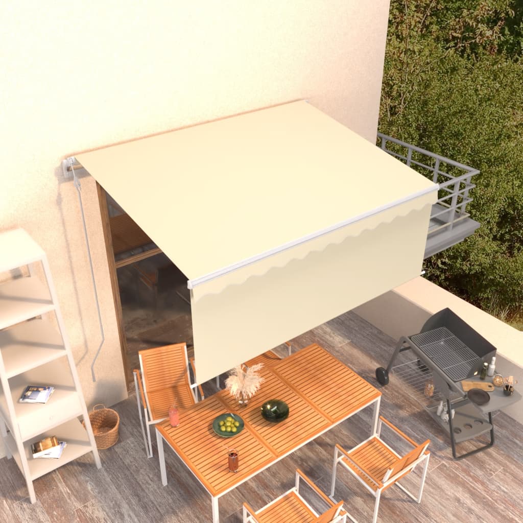 Tenda Vidaxx avvolgibile estensibile automaticamente 3,5x2,5 m colore crema