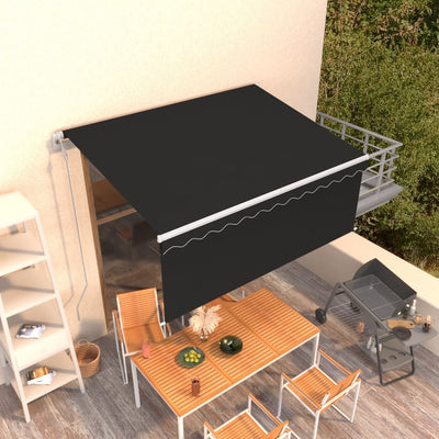 Vidaxl Luifel Automatico rullo estendibile cieco 3.5x2,5 m antracite
