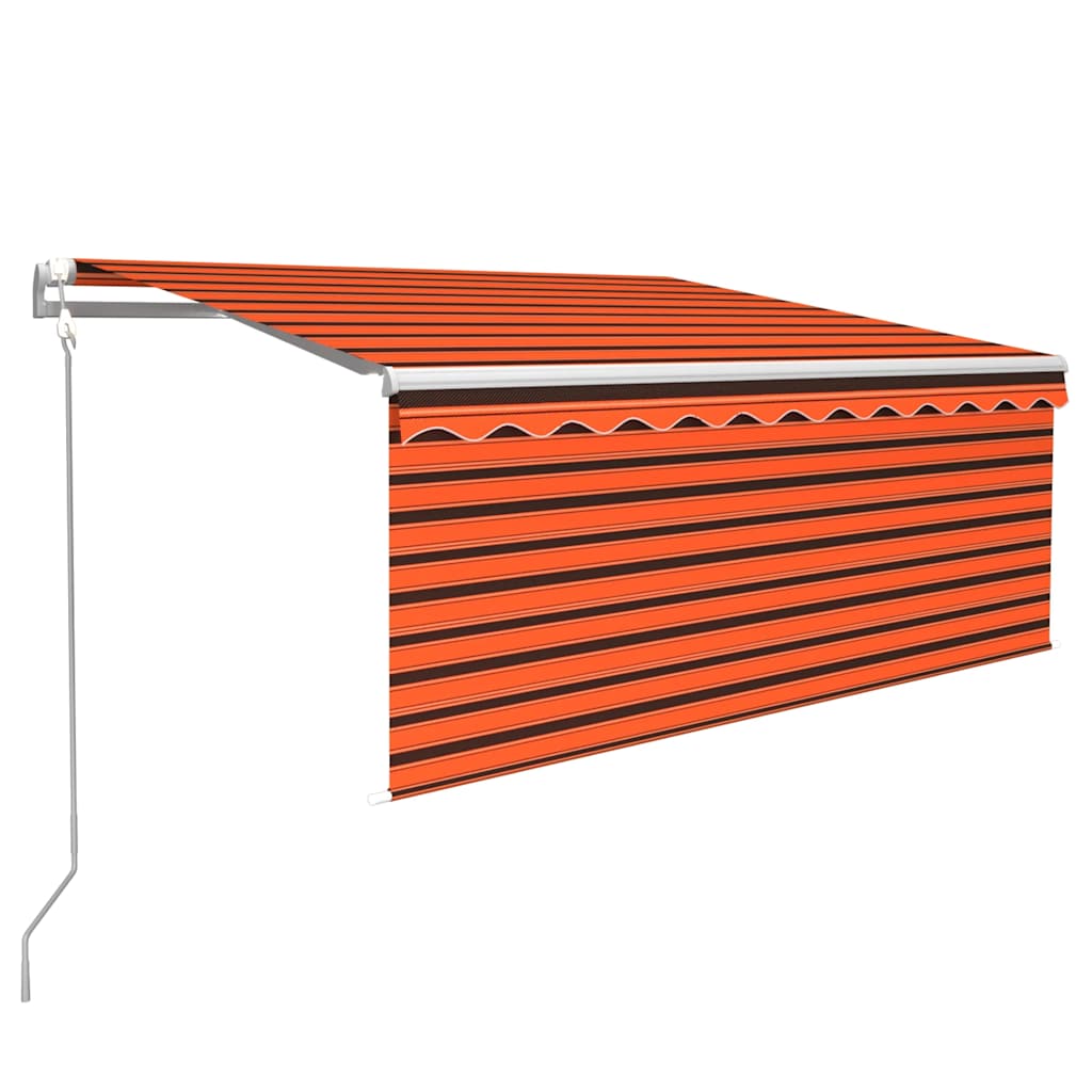 Tenda a rullo Vidaxx estensibile automaticamente 3,5x2,5m arancione marrone