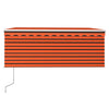 Toldo vidaxx estor enrollable extensible automáticamente 3,5x2,5m naranja marrón