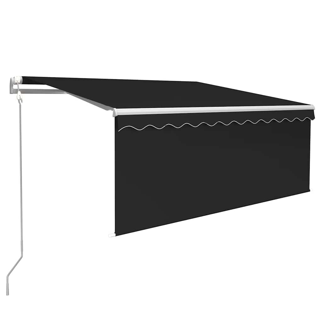 Vidaxl Luifel con antracite a rullo cieco, a LED e del vento