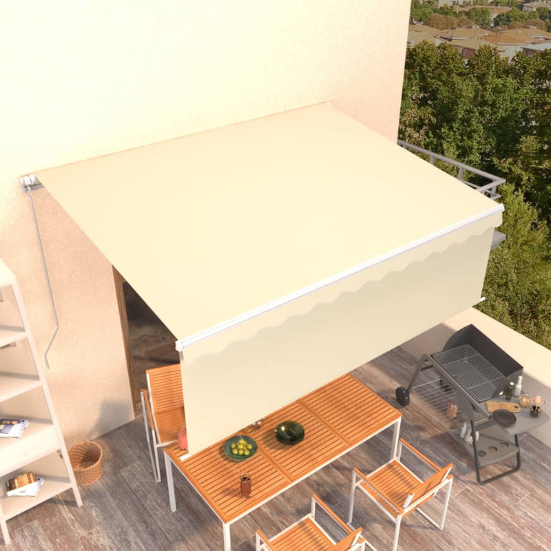 Vidaxl Luifel se puede extender manualmente con un color de crema de 4.5x3 m.