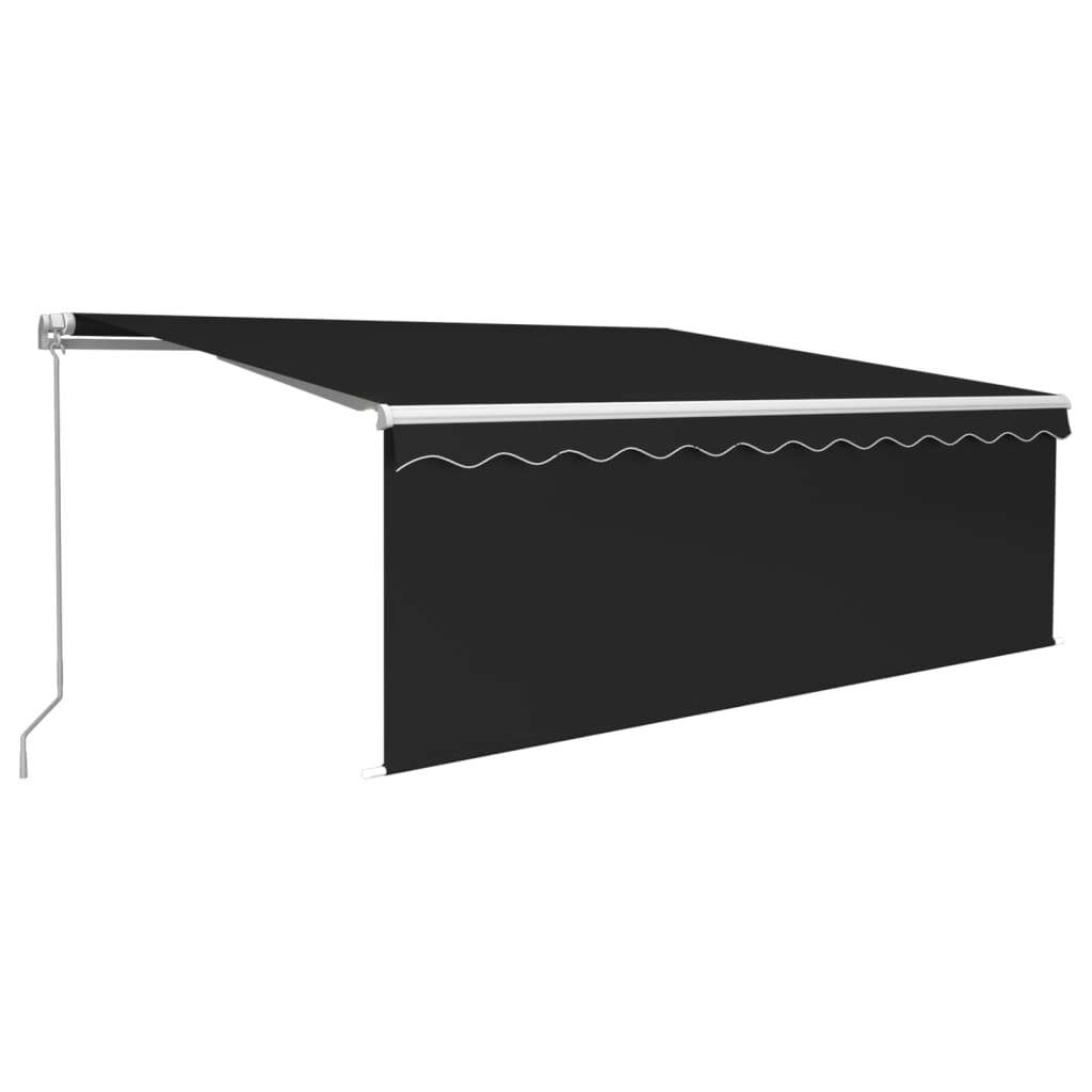 Vidaxl Luifel Manualmente Roller Blind LED 4.5x3 m antracita
